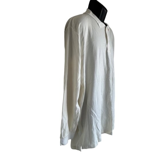 Mens U.S. Polo Assn. Long Sleeve Beige Polo Shirt - Picture 5 of 10